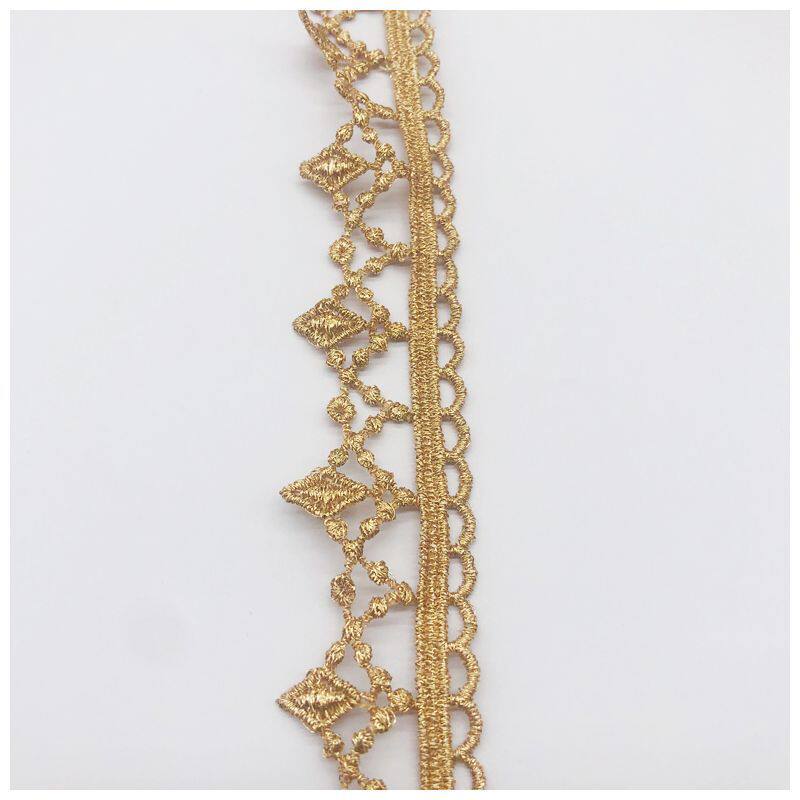 New Gold Thread Lace, Gold and Silver Thread, Single-Sided Wearable Webbing, Clothing Accessories, Skirt, Lolita Hat, Intimates Accessories