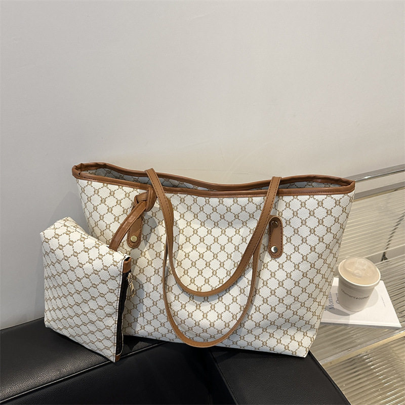 包包2025新款大容量女士单肩包休闲简约子母包时尚经典收纳托特包