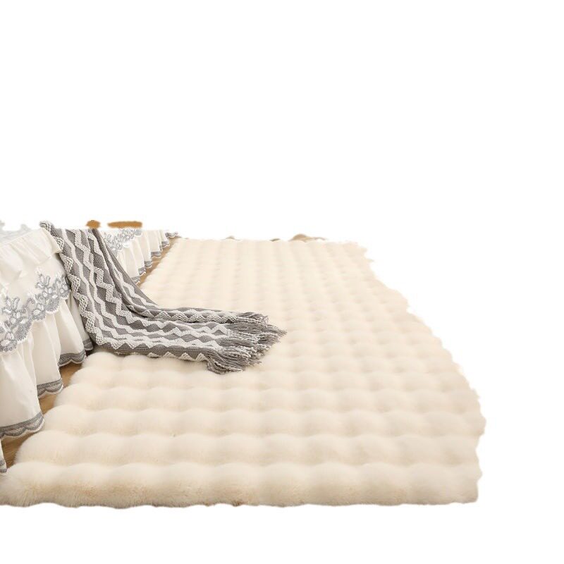 Cream style plush carpet bubble fleece carpet mat bedroom bedside blanket living room bay window mat sofa mat blanket tea table mat