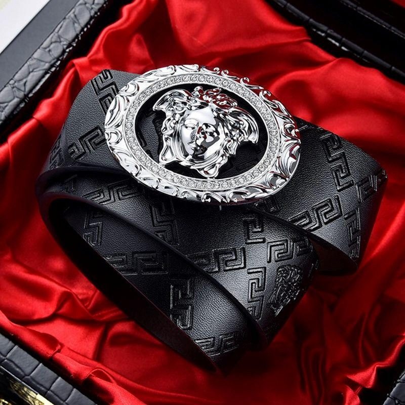 Fast delivery of Medusa belt genuine leather business beauty head printed belt jeans belt youth belt