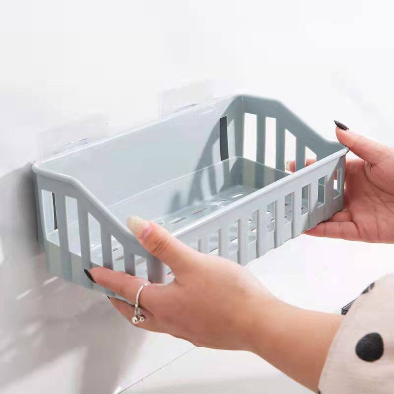 Punch-free Toilet Rack Bathroom Storage Rack Cosmetics Storage Basket Wall-mounted Toiletries Storage Rack
