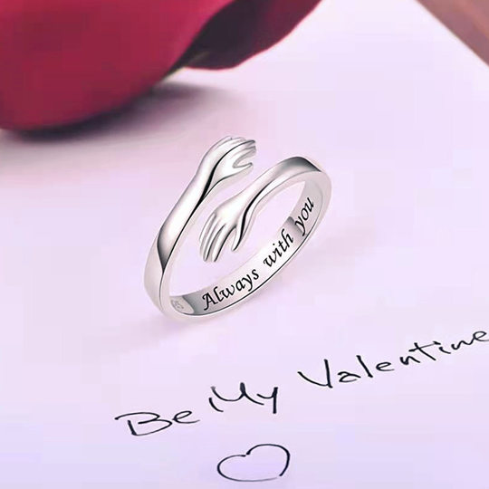 Couple's Ring Pair of Couple's Silver Ring Female Original Niche Design Engraving to Commemorate Good Gift for Boyfriend