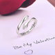 Couple's Ring Pair of Couple's Silver Ring Female Original Niche Design Engraving to Commemorate Good Gift for Boyfriend