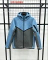 Top. sky blue and charcoal gray