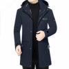 2025 Men's Long down Jacket Winter Middle-Aged Men's Slim Fit Thickened Men's Coat Dad's Winter Clothing Men's Hooded down Jacket