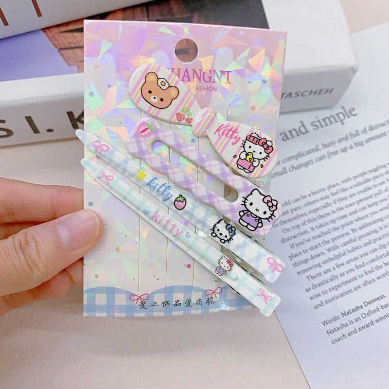 甜美交叉猫猫发夹可爱少女卡通侧边刘海夹网红ins高颜值百搭发饰