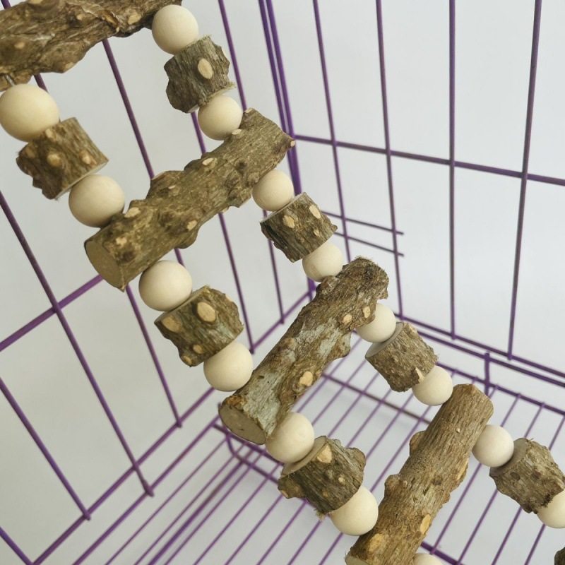 鹦鹉吊桥 云梯 鸟玩具 花椒木攀爬梯 啃咬玩具 彩色秋千 鸟笼用品,淘宝优惠券,粉丝福利购,淘宝优惠卷