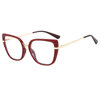 2026 New Trendy Cat-Eye Optical Frames Tr90 Anti-Blue Light Non-Prescription Glasses Spring Legs European and American Style Glasses Wholesale