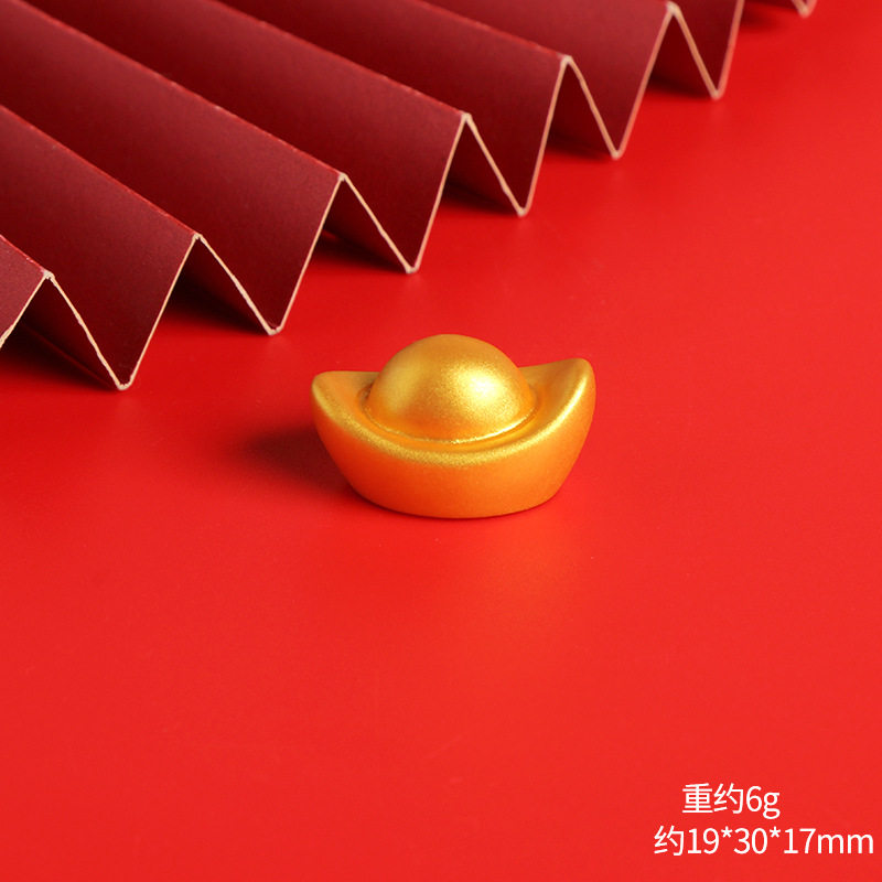 新年大小金元宝发财灯笼树脂奶油胶diy饰品配件桌面车载装饰摆件