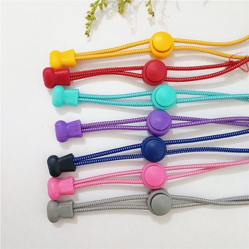 In-Stock Colored Drawstring Buckle Caps with Rope Clips and Pp Plastic Fasteners for Easy Shoelace Fixing