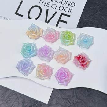 [Luminous Chameleon Hand Rubbed Rose 35*32] Blind Bag Mobile Phone Chain Keychain Mobile Phone Case Hairpin DIY Jewelry