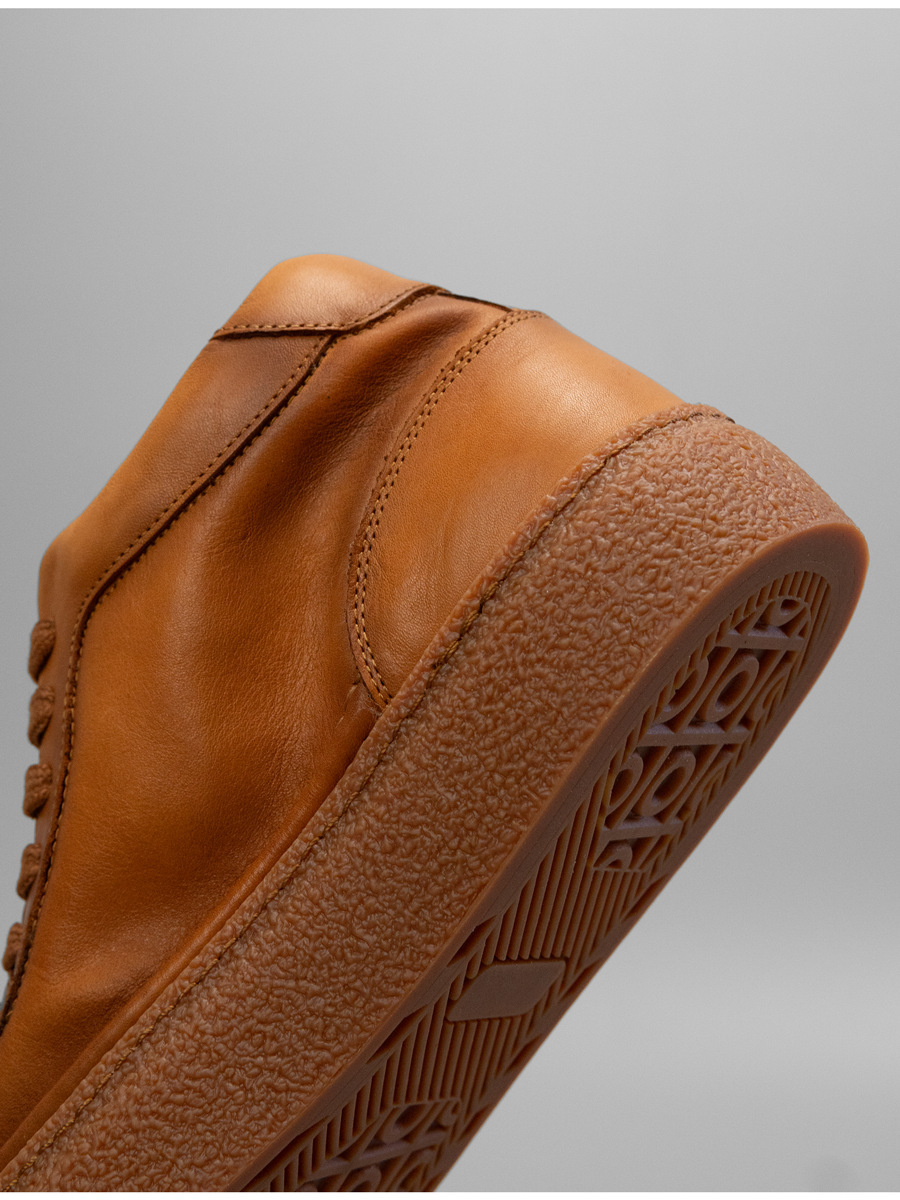 Giày sneaker nam da bò màu nâu dễ phối đồ — Màu nâu