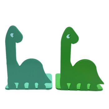 Factory sales cross-border dinosaur book stand office material iron storage rack cartoon two-piece student metal book stand