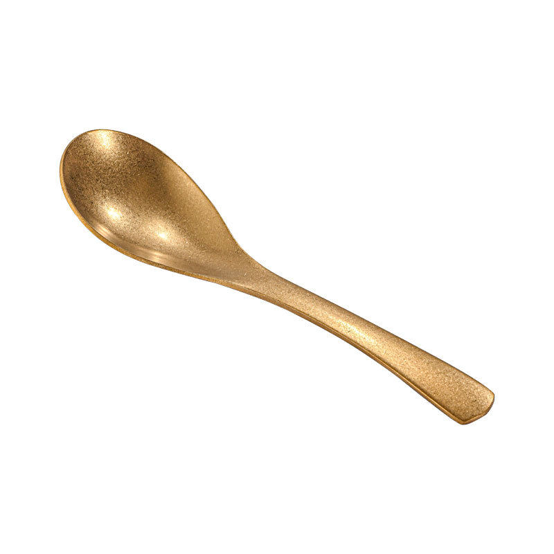 304 Factory Direct Sales Old Stainless Steel Spoon Commercial Retro Gold Snowflake Sand Creative Spoon Long Handle Small Spoon