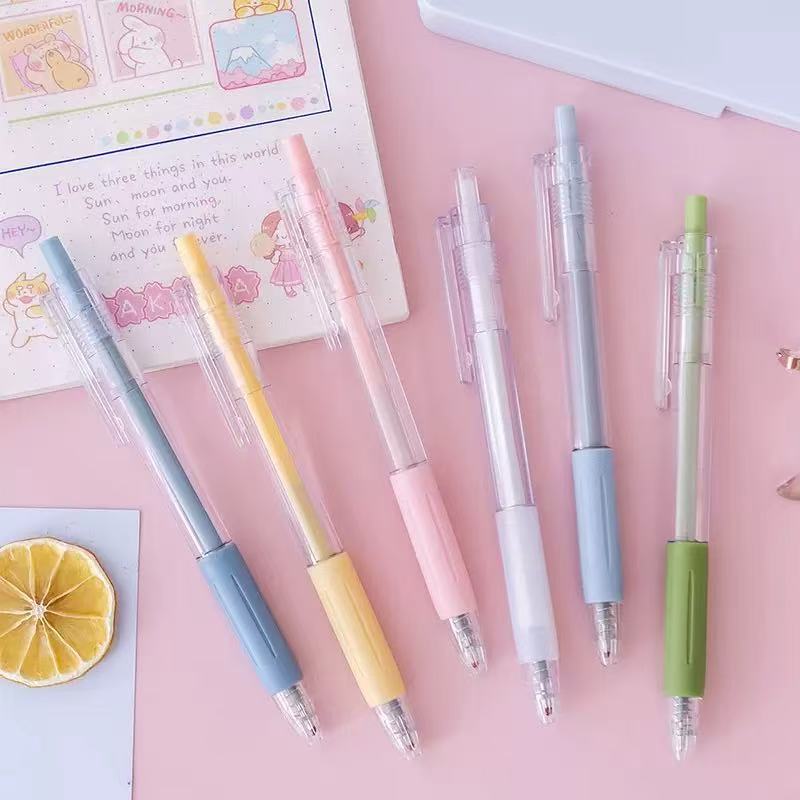 Morandi Color Cute Little Fresh Press Office Gel Pen Black 0.5 Student Stationery Prize Gift Wholesale