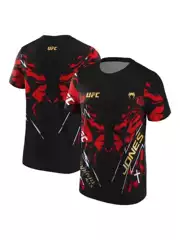 2025 Summer Fashion Hot-Selling 3D Digital Printing Ufc Sports T-Shirt Men's Short-Sleeved Foreign Trade European and American Street Style Short-Sleeved Shirt