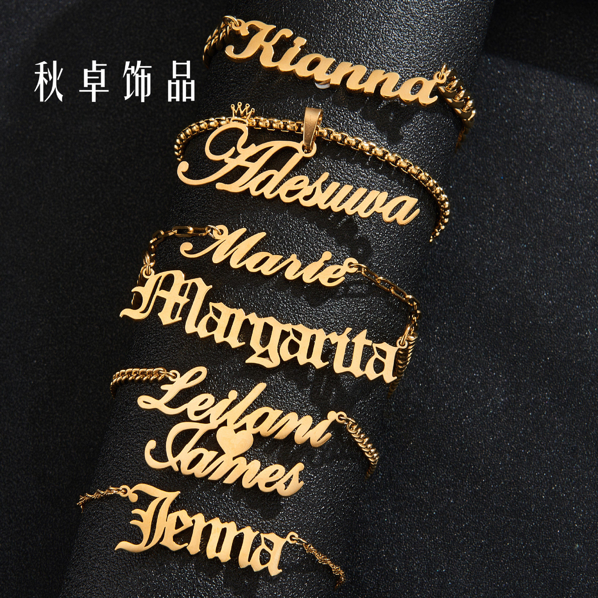 AliExpress hot diy name necklace stainless steel fresh small flower pendant ins jewelry holiday gift