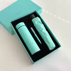 Tiffany Thermos Cup Umbrella Gift Box Set Business Gift Umbrella Notebook Thermos Cup Anniversary Complete Packaging