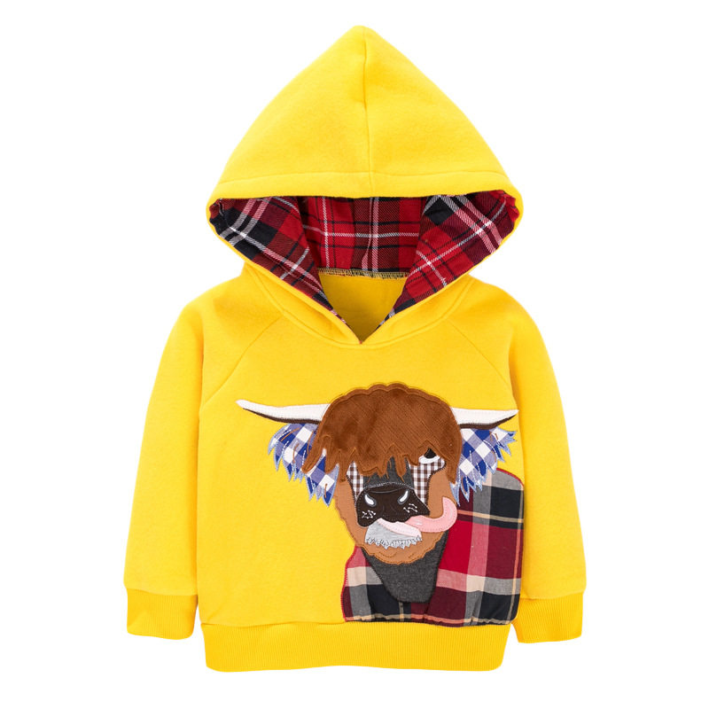 Long-sleeve Girls' Jacket, Fleece-lined Hooded Zipper Top, Winter Thick Kids' Coat