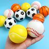 Children's Solid Foam Sponge Ball Bouncy Ball Basketball Football Toy Ball Stress Relief Bouncy Ball Wholesale
