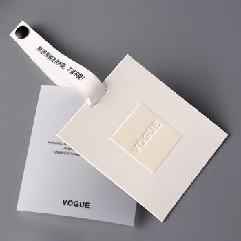 Anti-theft buckle tag custom-made high-end clothing store label special paper clothing trademark men's clothing women's clothing design LOGO