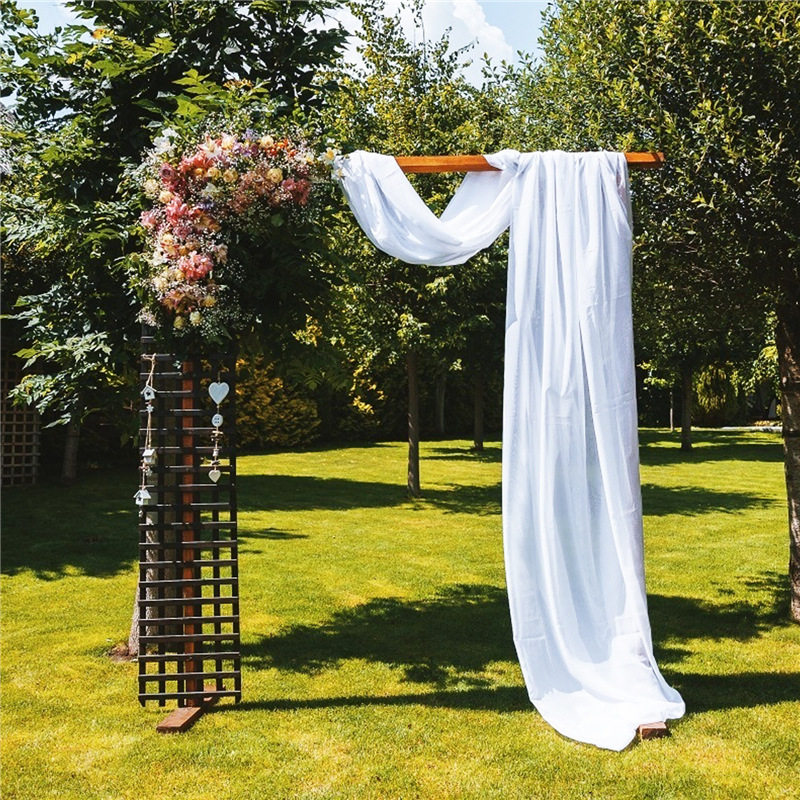 Curtain Outdoor Forest Lawn Wedding Decorations Four Side Lock Edge Decorative Curtain Wedding Party Curtain Arch Veil
