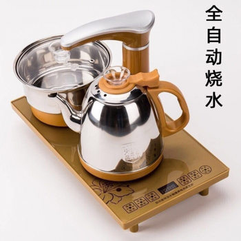Fully Automatic Water Supply Tea Set Set Tea Table Integrated Induction Cooker Kung Fu Teapot Tea Tray Water Kettle Living Room Home