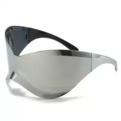 European and American Large-Frame Sunglasses for Women, Trendy Y2K Millennium Rimless Cycling Sunglasses for Men, Cross-Border Amazon Hot-Selling Items