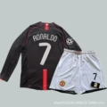 0809 manchester united away champions league long sleeve no. 7 suit