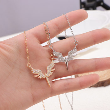 European and American Hot-Selling S925 Silver Diamond Bird-Shaped Necklace Double Chain Sparkling Accessible Luxury Ladies Banquet Accessible Luxury Pendant