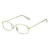 Cross-border Metal Small Box Flat Mirror Artistic Gold Narrow Frame Glasses Frame Halloween Dress-up Props Glasses in stock