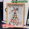 Christmas tree rich flowers DIY paper money Christmas tree photo frame ornaments paper money coins Christmas tree photo frame creative gifts