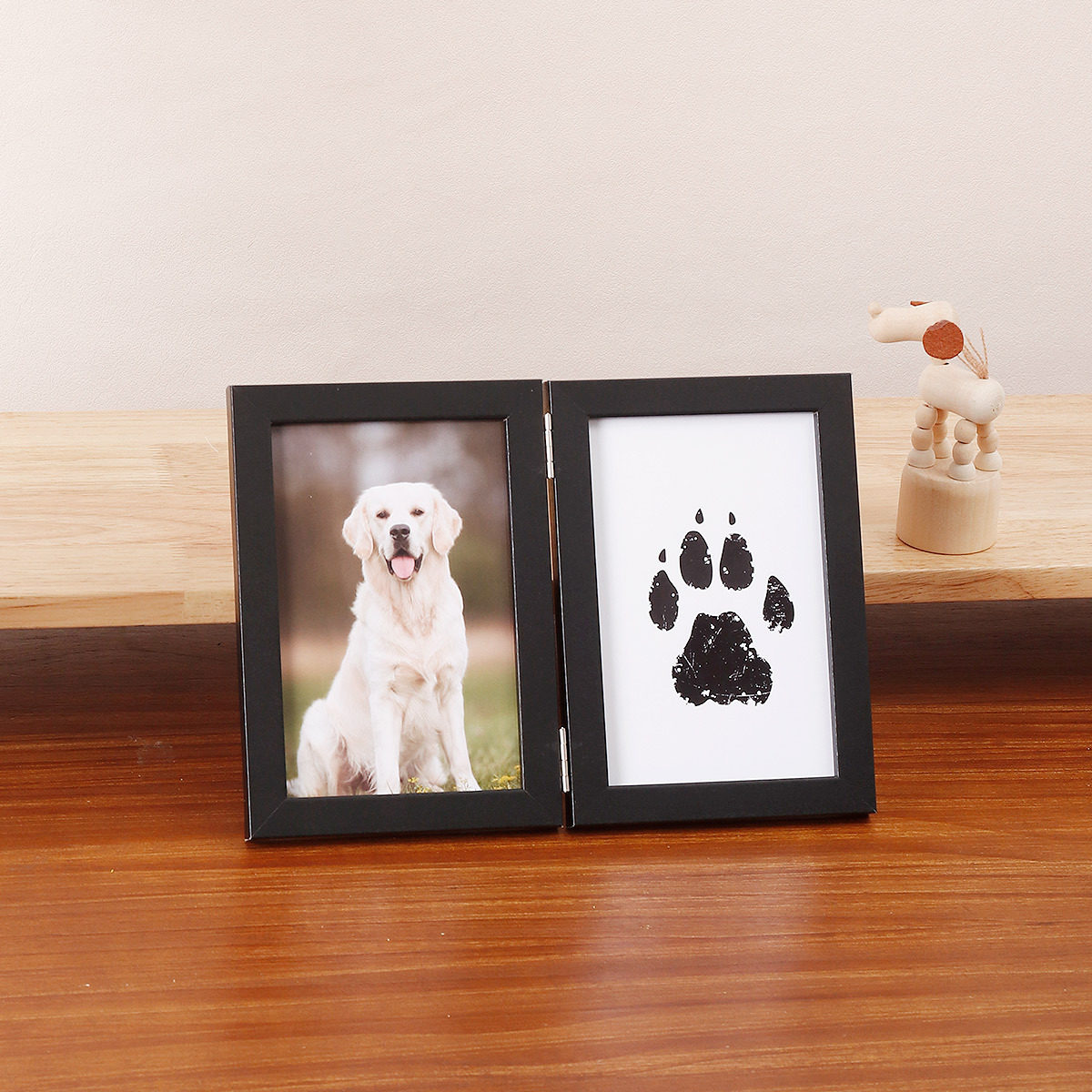 Cross-Border Pet Hand and Foot Print Photo Frame Table Double 6inch 7inch Baby Hand and Foot Print DIY Commemorative Frame Wholesale