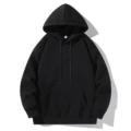 [fleece hooded sweatshirt] black