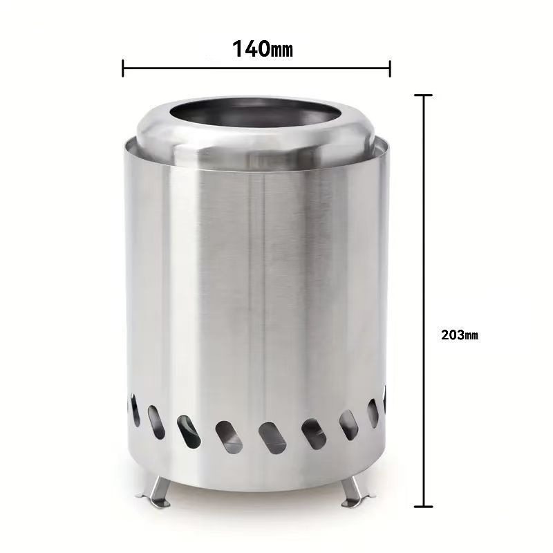 Stainless Steel Outdoor Wood Stove Indoor Courtyard Convenient Stove Tabletop Stove Tabletop Smokeless Stove Bonfire Stove Charcoal