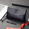 High-End Crocodile Pattern Men's Clutch Bag Black Genuine Leather Soft Leather Wallet New Large-Capacity Envelope Bag Clutch Bag