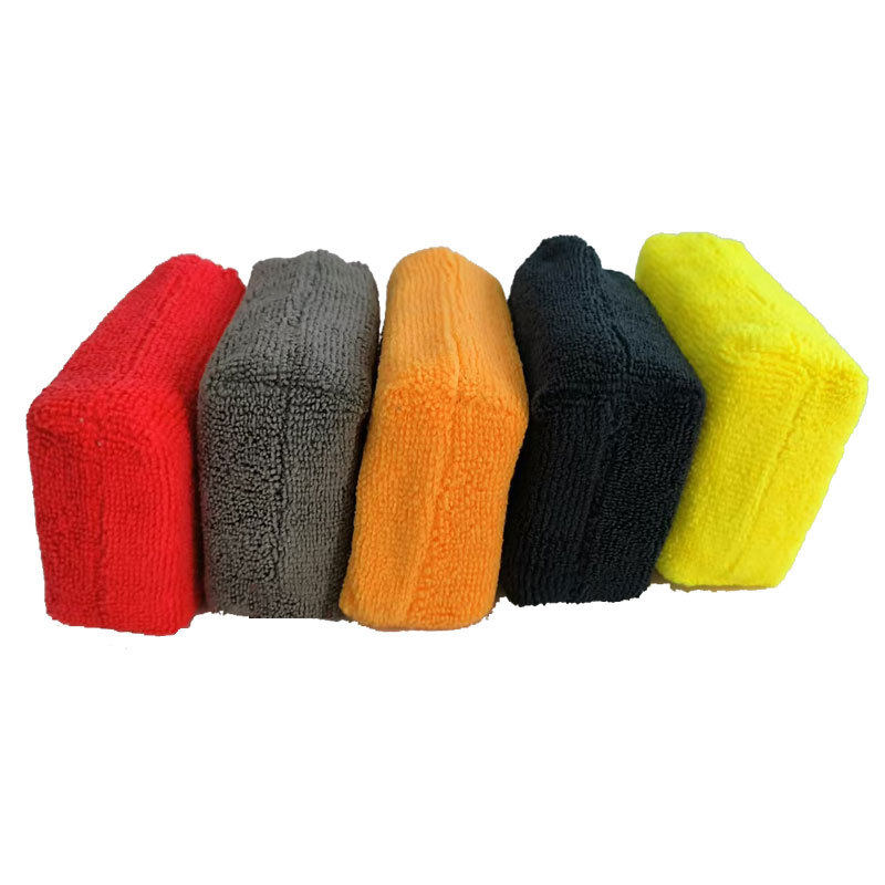Microfiber Waxing and Polishing Sponge Rectangular Sponge Cleaning Block Car Beauty and Maintenance Tool