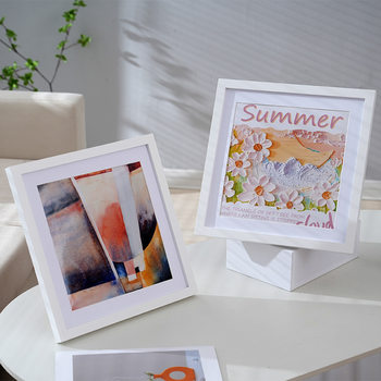 Wooden square photo studio wall setting table 33 35 3840 4550 6067 inch photo frame photo frame solid wood