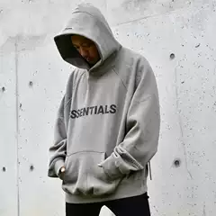 ESSENTIALSZONEFOG High Street Loose Hooded Sweatshirt for Men and Women Couple American Style Silicon Fashion Brand Jacket