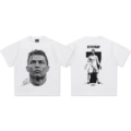 Cristiano ronaldo 3 - pure white short sleeve (small collar)