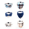 Cross-border new pet collar plaid fabric collar bow saliva towel set factory spot wholesale