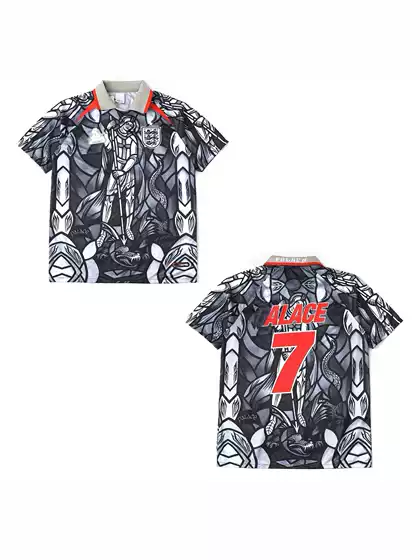 Cross-Border Trendy Brand Pal Collaboration British Style Printed Short-Sleeve Jersey Men's Loose Quick-Dry Sports T-Shirt Trendy New Model