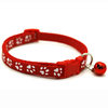 Popular Footprint Bell Collar Small Patch Collar Dog and Cat Bell Collar Adjustable Small Collar