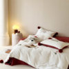 100-Count Pure Cotton Brushed Cute Towel Embroidered Four-Piece Set Cartoon Small Fur Ball Pure Cotton Bed Bed Sheets 1.8 Quilt Cover Three-Piece Set