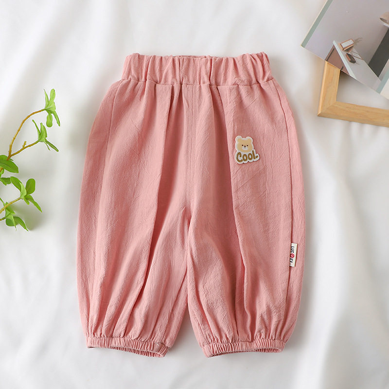 Kinder-Sommerneuheit-100% Baumwolle-Mückenabwehr-Hose, Jungen & Mädchen Baby-dünne lockere Casual-Laternenhose