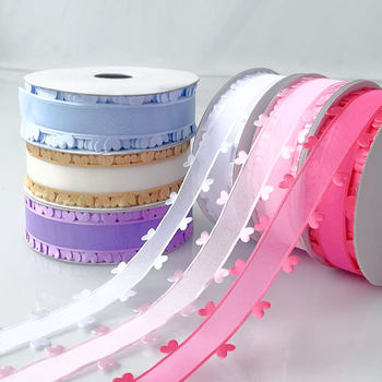 2.5cm transparent love ribbon flower strap gift decorative ribbon DIY handmade bow ribbon ribbon