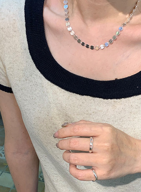 Yooper女亮片辣妹银项链