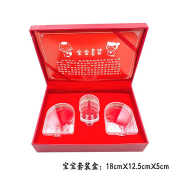 Baby's Birth Silver Souvenir Set with Acrylic Silver Bracelet Box Silver Box Souvenir Gift Jewelry Box