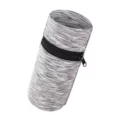 Gray and white striped wrist bag
