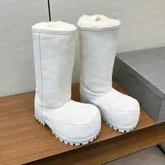 Balenciaga Boots Alaska Fur High Boot